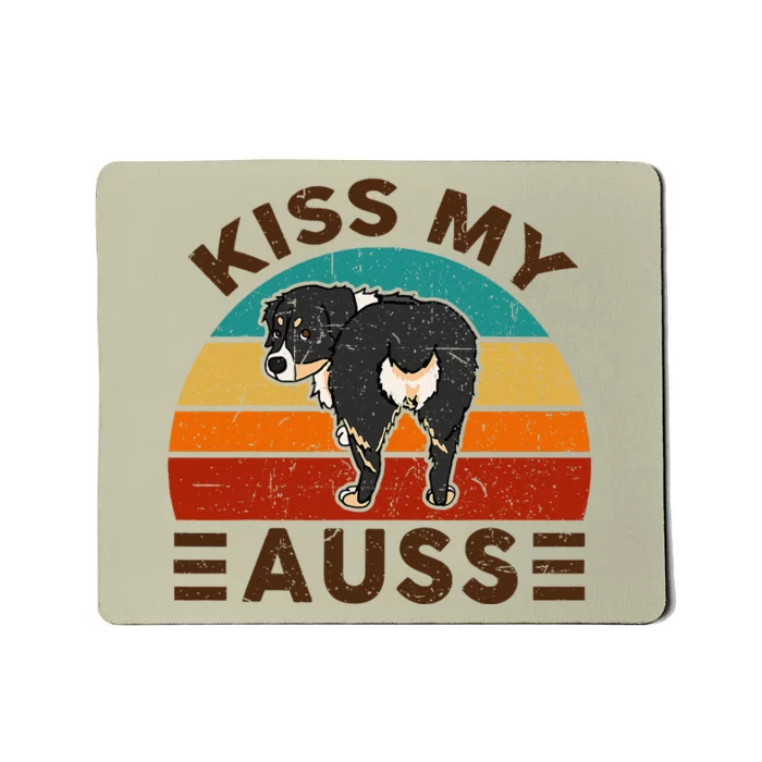 Mini Australian Shepherd Kiss My Auss Funnny Dog Mousepad