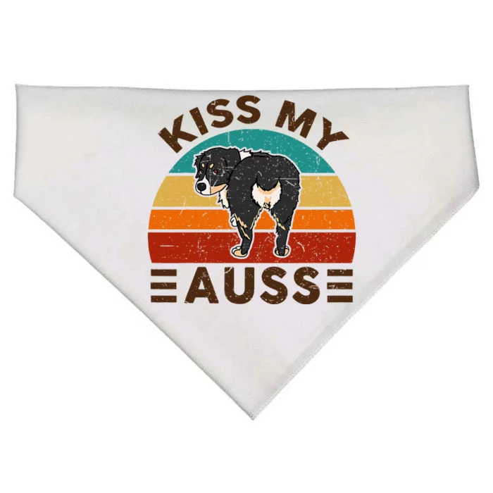 Mini Australian Shepherd Kiss My Auss Funnny Dog USA-Made Doggie Bandana