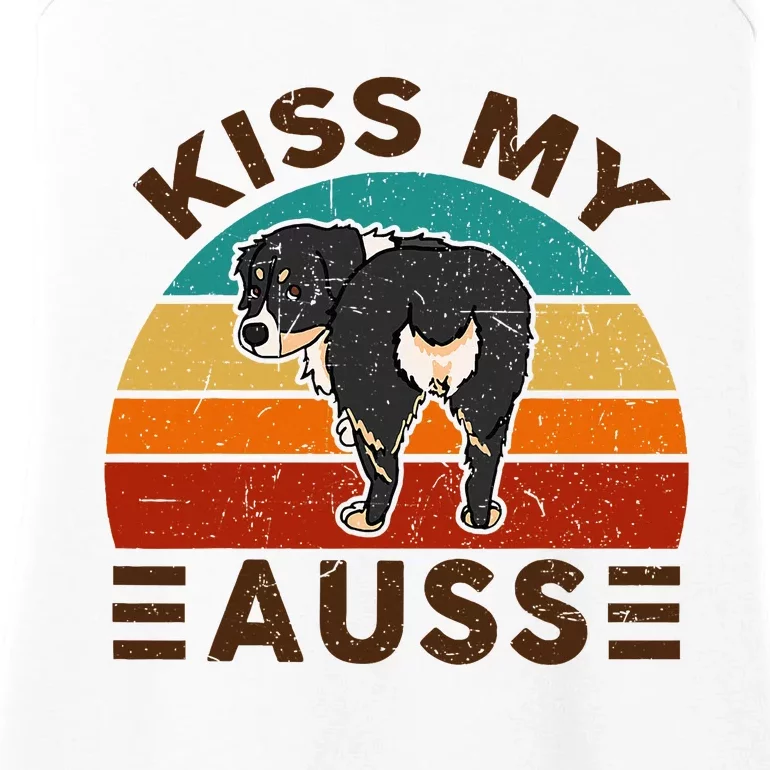 Mini Australian Shepherd Kiss My Auss Funnny Dog Ladies Essential Tank