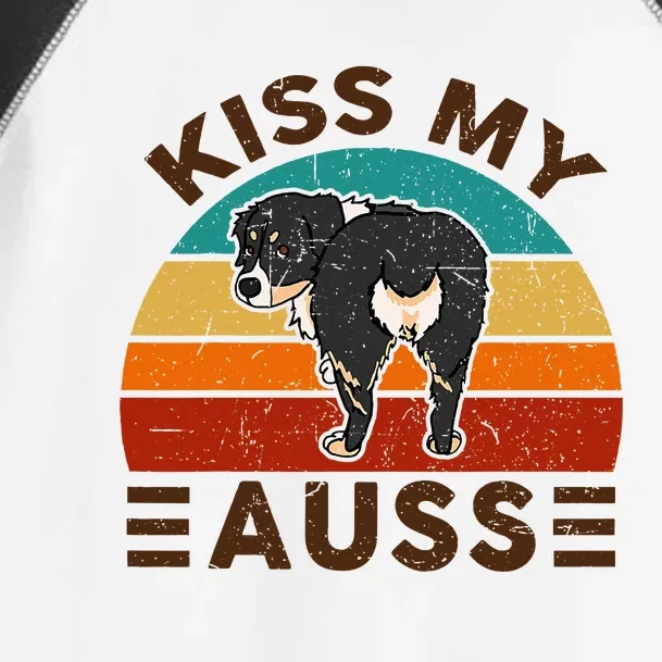 Mini Australian Shepherd Kiss My Auss Funnny Dog Toddler Fine Jersey T-Shirt