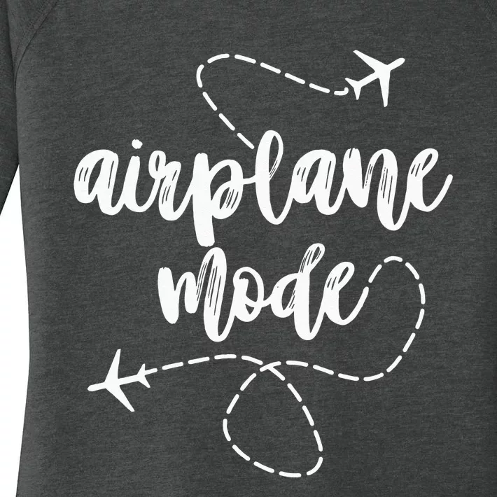 Mode Airplane Summer Vacation Travel Airplane Sweatshirt Women's Perfect Tri Tunic Long Sleeve Shirt