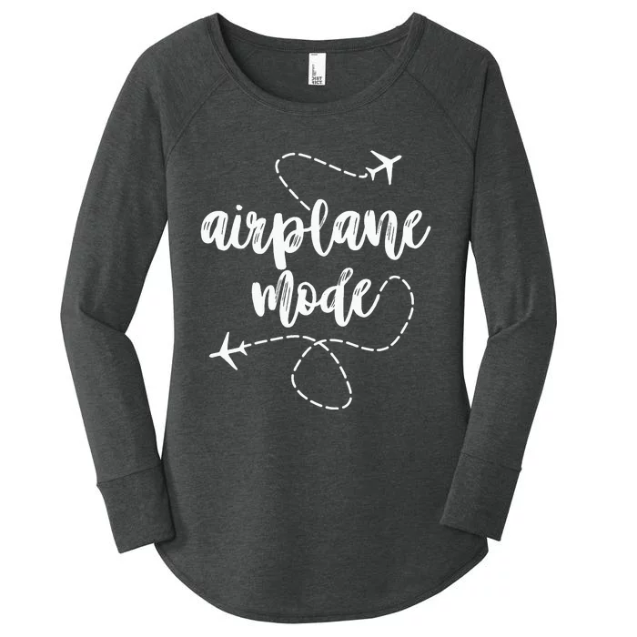 Mode Airplane Summer Vacation Travel Airplane Sweatshirt Women's Perfect Tri Tunic Long Sleeve Shirt