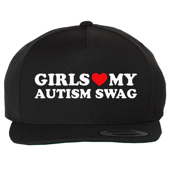 My Autism Swag Funny Autistic Boy Gifts Awareness Wool Snapback Cap