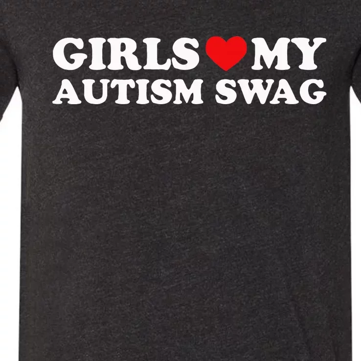 My Autism Swag Funny Autistic Boy Gifts Awareness V-Neck T-Shirt