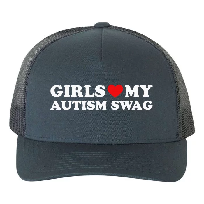 My Autism Swag Funny Autistic Boy Gifts Awareness Yupoong Adult 5-Panel Trucker Hat