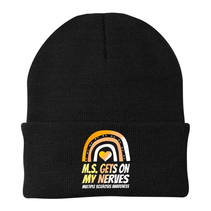 Ms Awareness Shirts Multiplesclerosis Wear Orange Knit Cap Winter Beanie