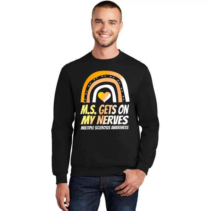 Ms Awareness Shirts Multiplesclerosis Wear Orange Tall Sweatshirt