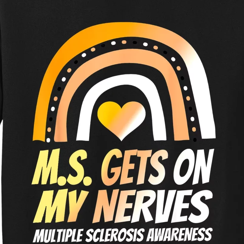 Ms Awareness Shirts Multiplesclerosis Wear Orange Tall Sweatshirt