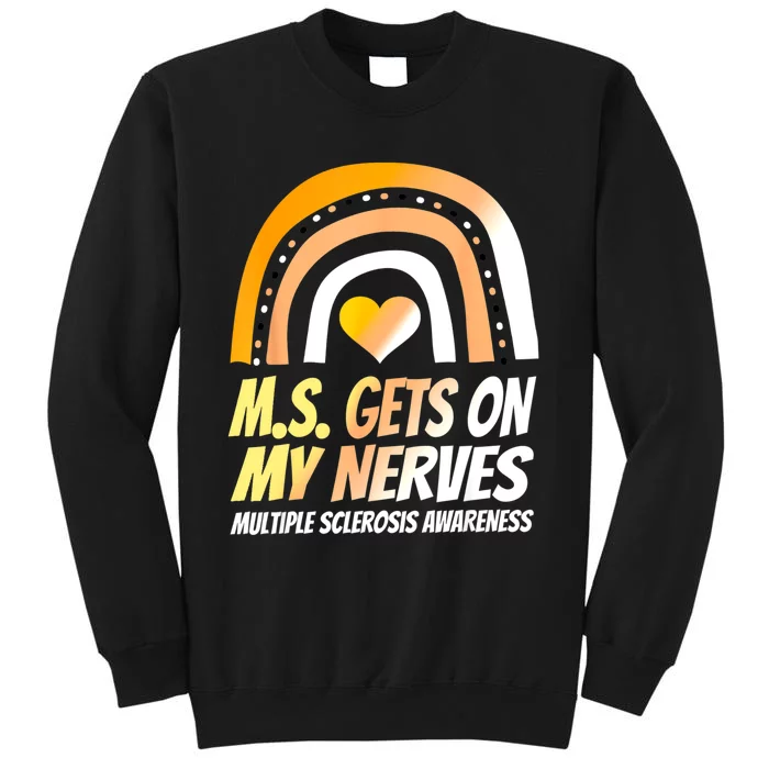 Ms Awareness Shirts Multiplesclerosis Wear Orange Tall Sweatshirt