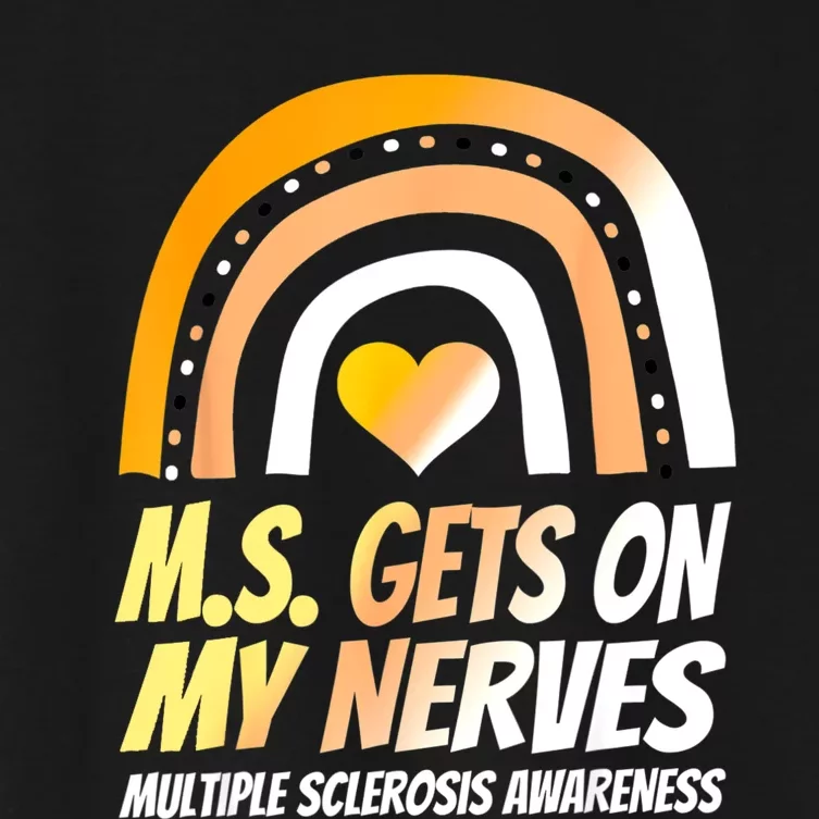 Ms Awareness Shirts Multiplesclerosis Wear Orange Women's Crop Top Tee