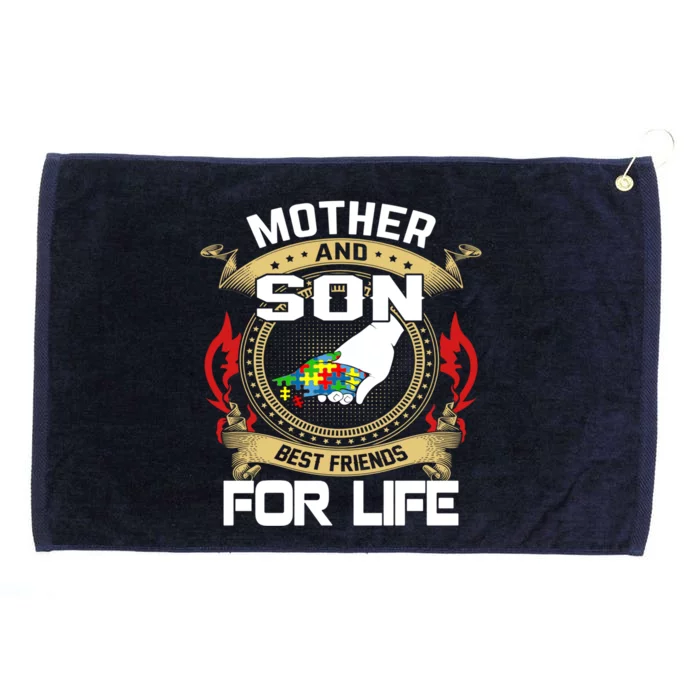 Mother And Son Best Friend For Life Gift Grommeted Golf Towel