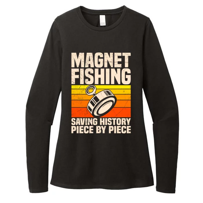 Magnetic Anglers Saving History Magnet Fishing Treasure Hunt Gift Womens CVC Long Sleeve Shirt