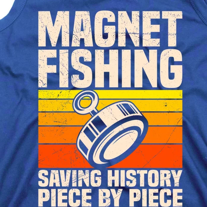 Magnetic Anglers Saving History Magnet Fishing Treasure Hunt Gift Tank Top