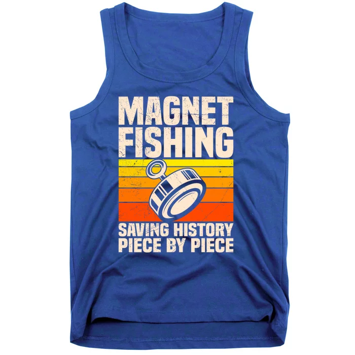 Magnetic Anglers Saving History Magnet Fishing Treasure Hunt Gift Tank Top