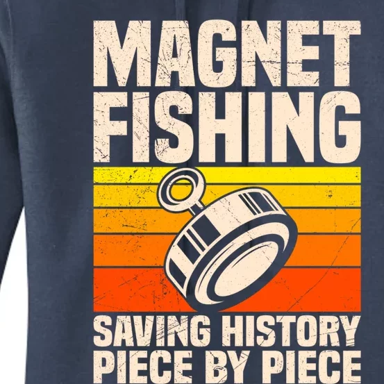 Magnetic Anglers Saving History Magnet Fishing Treasure Hunt Gift Women's Pullover Hoodie