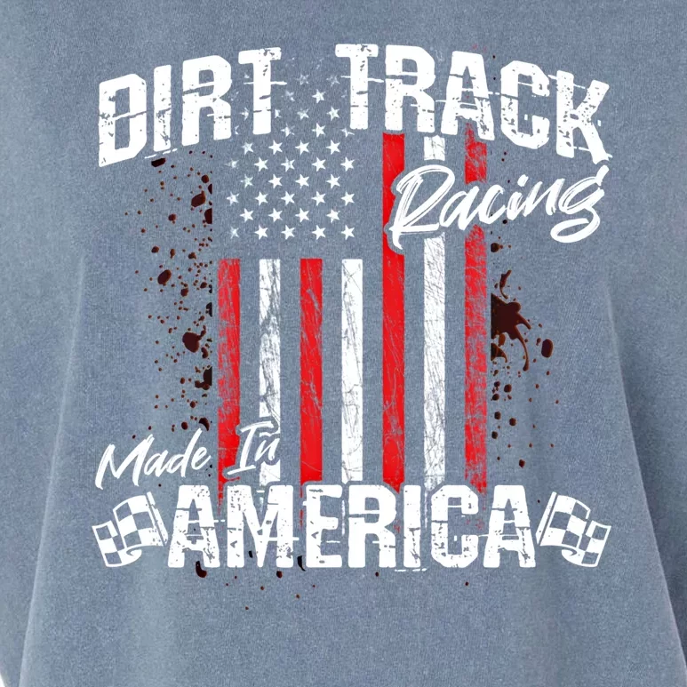 Modified And Sprint Cars American Flag Dirt Track Racing Gift Garment-Dyed Women's Muscle Tee