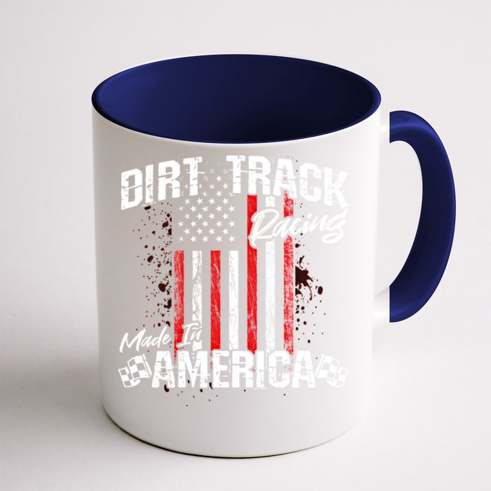 Modified And Sprint Cars American Flag Dirt Track Racing Gift Front & Back Coffee Mug