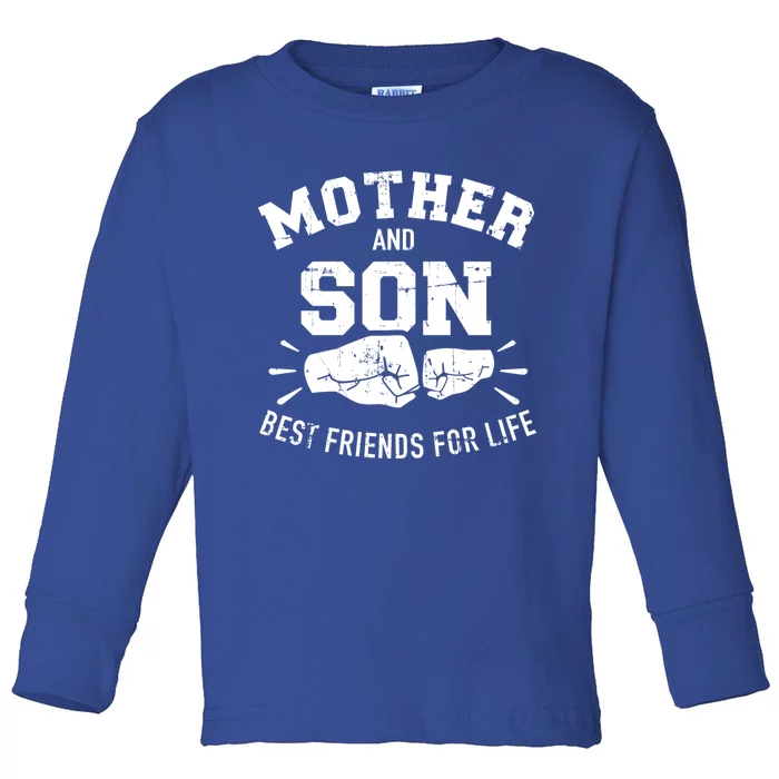 Mother And Son Best Friends For Life Mom Cute Gift Toddler Long Sleeve Shirt