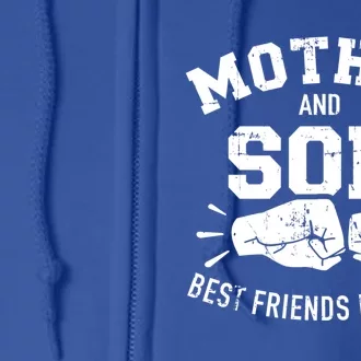 Mother And Son Best Friends For Life Mom Cute Gift Full Zip Hoodie