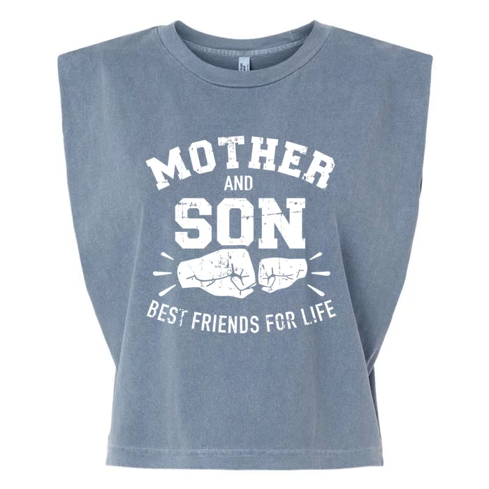 Mother And Son Best Friends For Life Mom Cute Gift Garment-Dyed Women's Muscle Tee