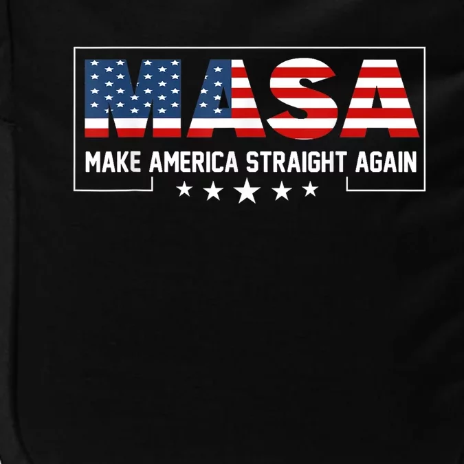 Make America Straight Again Political Funny MASA 4th Of July Impact Tech Backpack