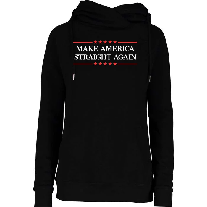 Make America Straight Again Womens Funnel Neck Pullover Hood