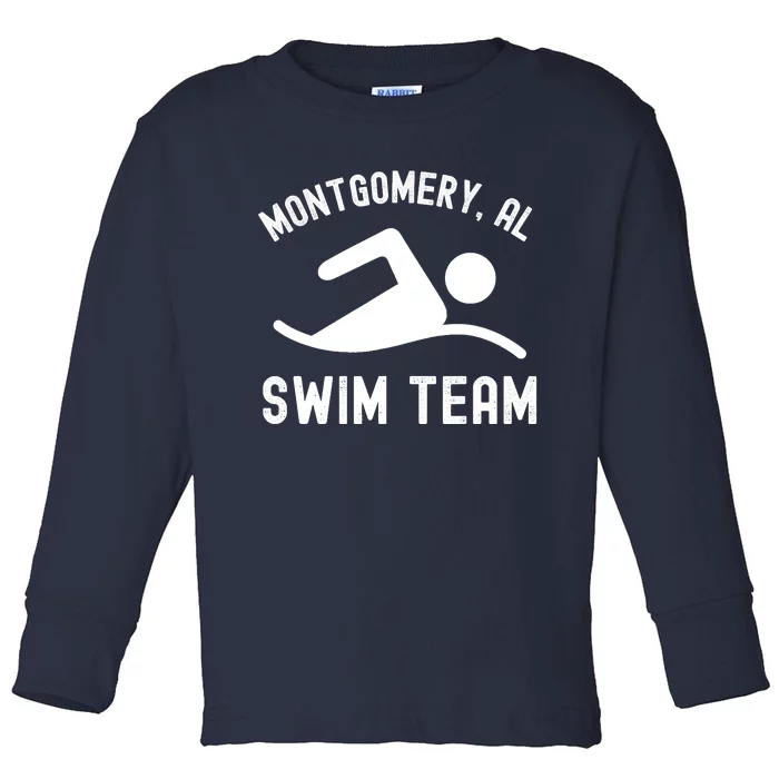 Montgomery Alabama Swim Team Riverfront Boat Brawl Toddler Long Sleeve Shirt