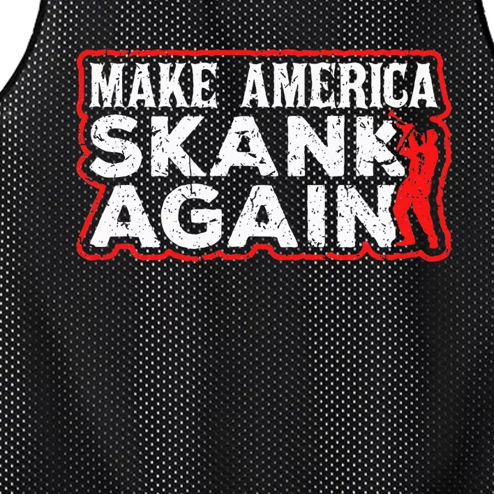 Make America Skank Again Cool Horn Brass Ska Music Mesh Reversible Basketball Jersey Tank