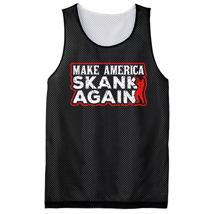 Make America Skank Again Cool Horn Brass Ska Music Mesh Reversible Basketball Jersey Tank