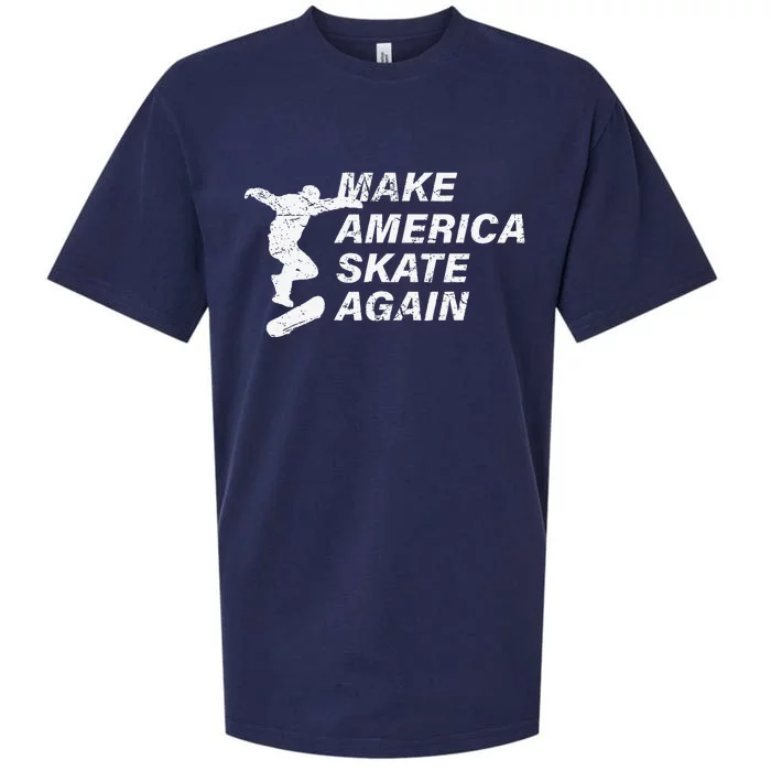 Make America Skate Again Cool Skateboard Gift Sueded Cloud Jersey T-Shirt