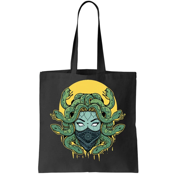 Medusa Abstract Snakes Greek Mythology Gangster Tote Bag