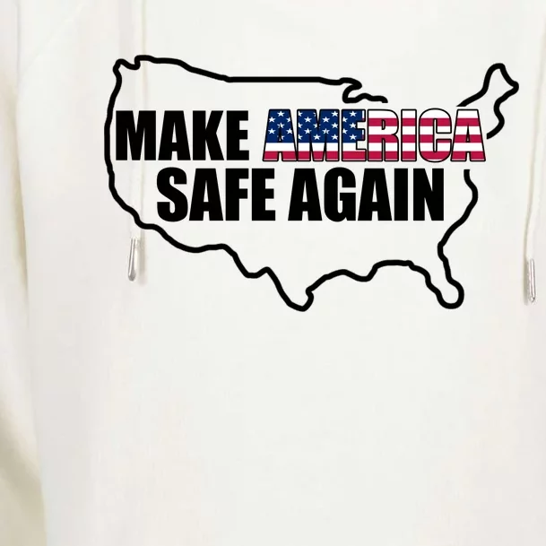 Make America Safe Again Flag Womens Funnel Neck Pullover Hood