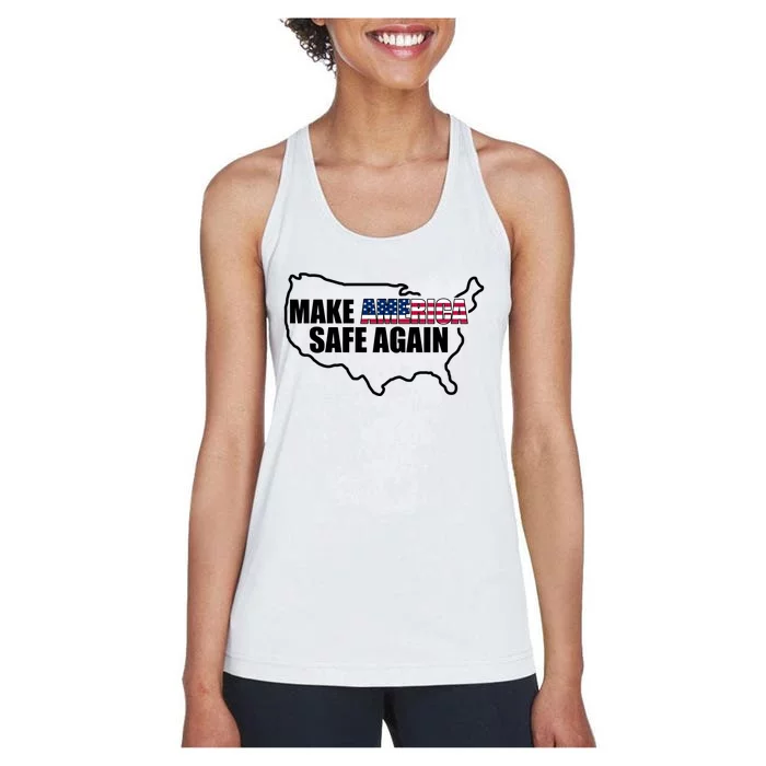 Make America Safe Again Flag Women's Racerback Tank