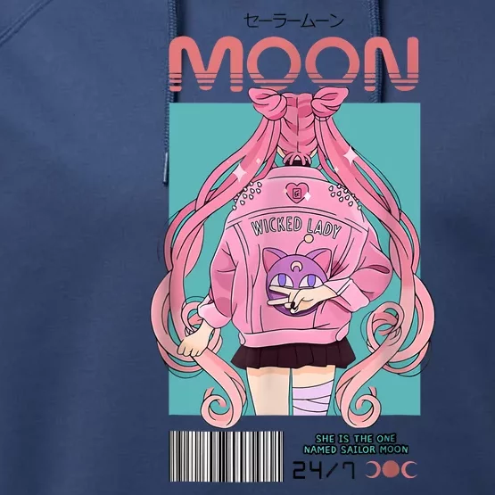 Moon Anime Sailor Essential Manga Usagi Performance Fleece Hoodie