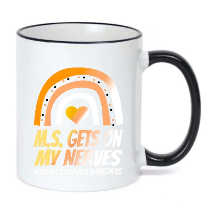 MS Awareness Shirts Multiple Sclerosis Wear Orange Black Color Changing Mug