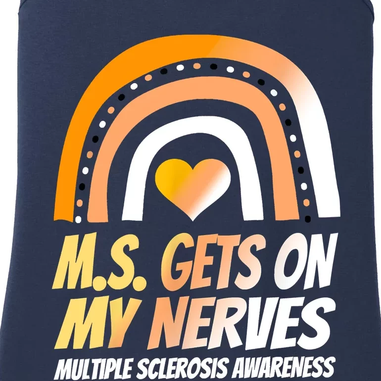 MS Awareness Shirts Multiple Sclerosis Wear Orange Ladies Essential Tank