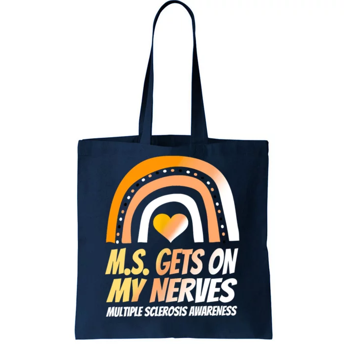 MS Awareness Shirts Multiple Sclerosis Wear Orange Tote Bag