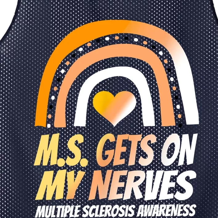 MS Awareness Shirts Multiple Sclerosis Wear Orange Mesh Reversible Basketball Jersey Tank