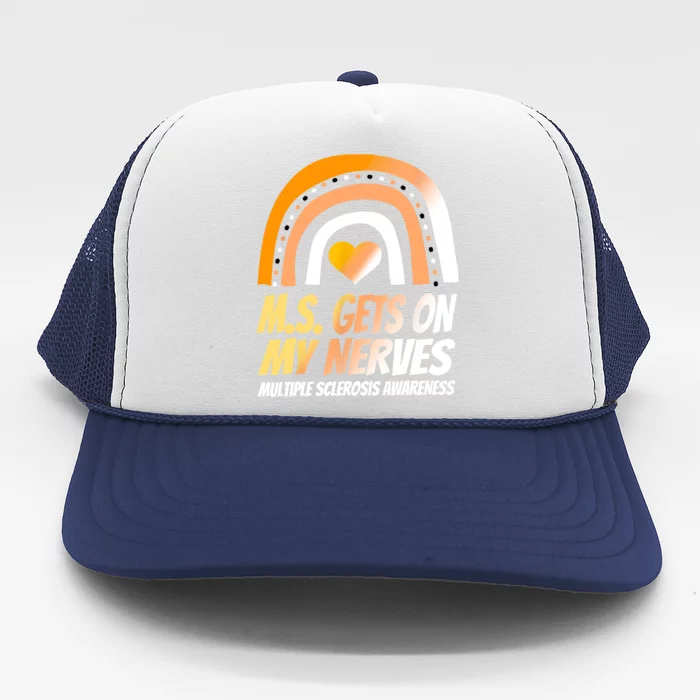 MS Awareness Shirts Multiple Sclerosis Wear Orange Trucker Hat