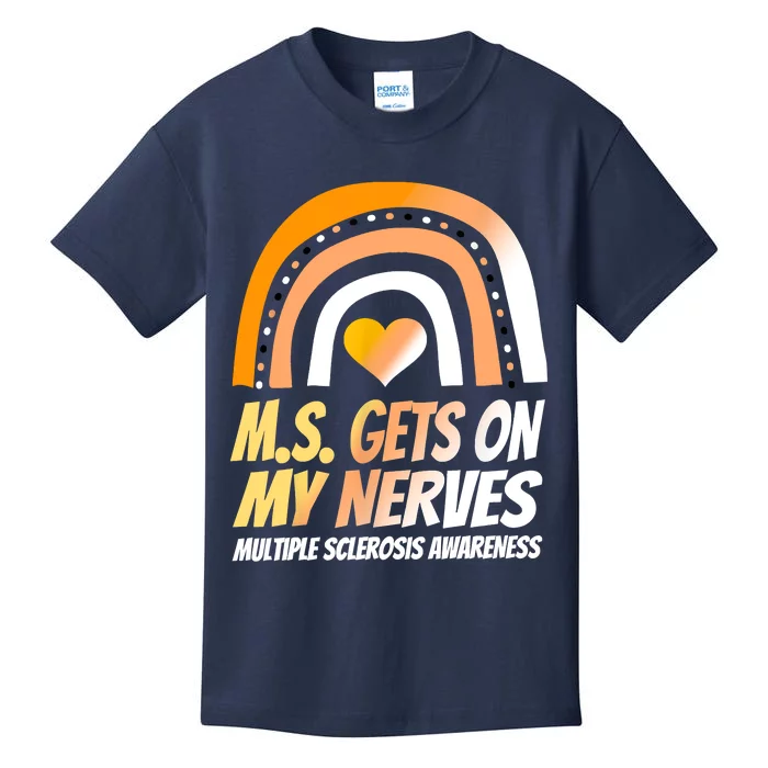 MS Awareness Shirts Multiple Sclerosis Wear Orange Kids T-Shirt