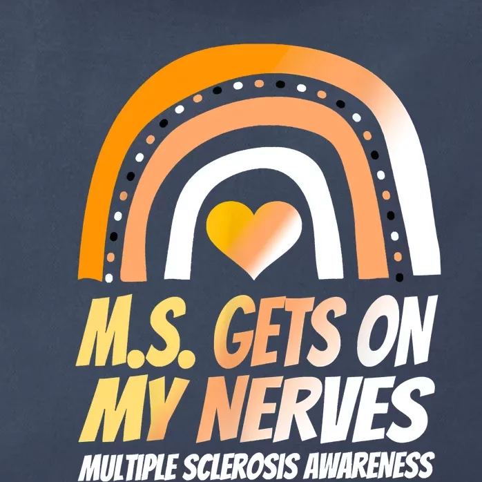 MS Awareness Shirts Multiple Sclerosis Wear Orange Zip Tote Bag