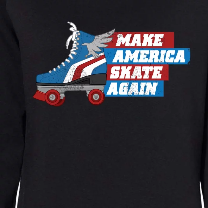 Make America Skate Again Red White And Blue Distressed Gift Womens California Wash Sweatshirt