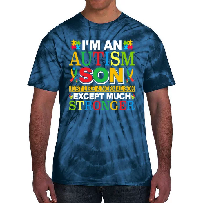 Motivational Autism Son Fathers Day Mothers Day Autism Awareness Tie-Dye T-Shirt