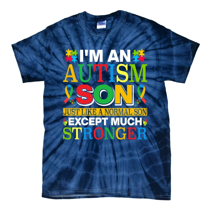 Motivational Autism Son Fathers Day Mothers Day Autism Awareness Tie-Dye T-Shirt