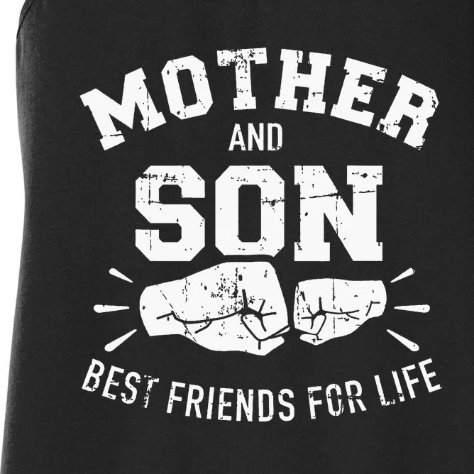 Mother And Son Best Friends For Life Mom Women's Racerback Tank