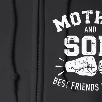 Mother And Son Best Friends For Life Mom Full Zip Hoodie