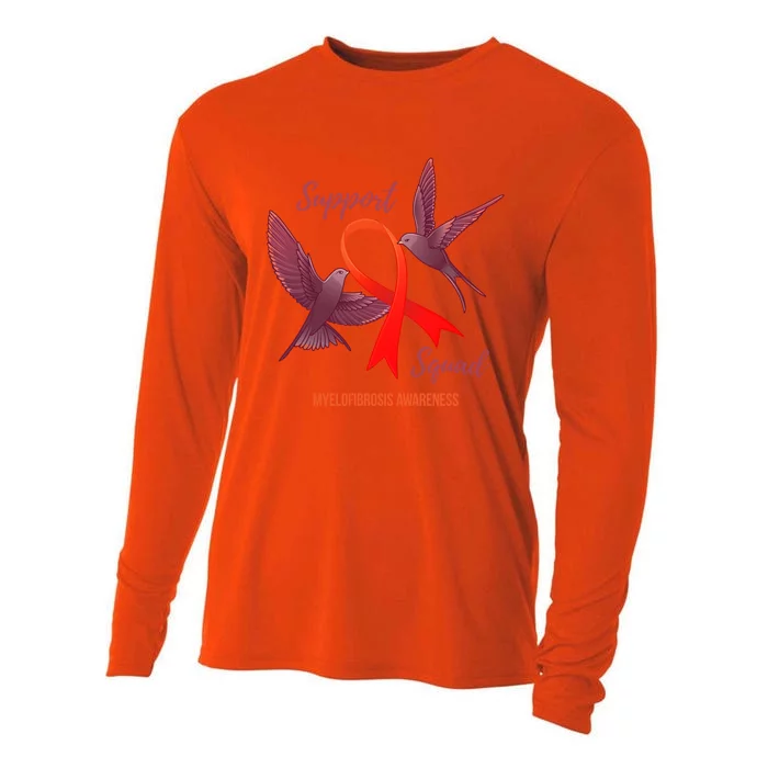 Myelofibrosis Awareness Support Squad Gift Cooling Performance Long Sleeve Crew