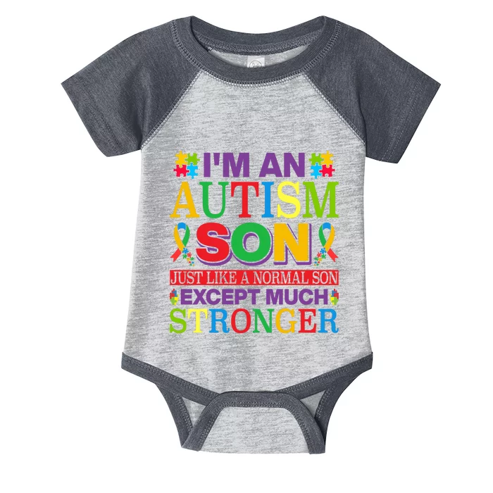 Motivational Autism Son Fathers Day Mothers Day Autism Awareness Infant Baby Jersey Bodysuit