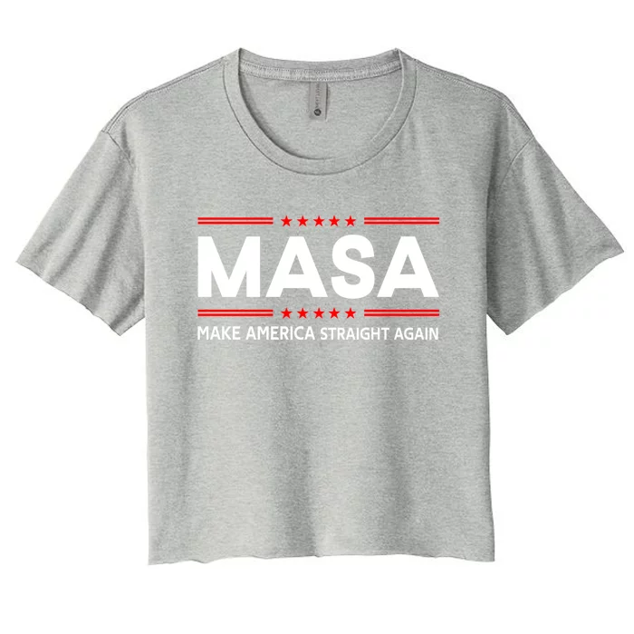 Make America Straight Again MASA Make America Straight Again Women's Crop Top Tee