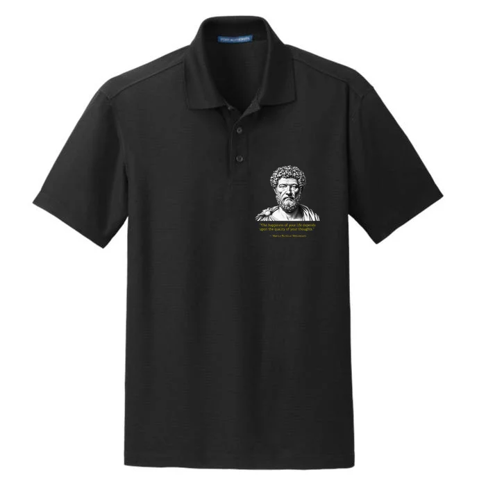 Marcus Aurelius Stoic Wisdom PhilosopherS Insight Dry Zone Grid Performance Polo